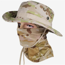 (COLOR 13) Cooling Neck Gaiter Face Mask Boonie Hat Set, Boonie Hats Fishing Hat for Men
