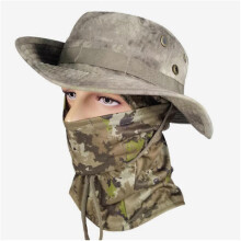 (COLOR 02) Cooling Neck Gaiter Face Mask Boonie Hat Set, Boonie Hats Fishing Hat for Men