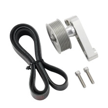 Adjustable EP3 Pulley Kit for 8th 9th All K20 Engines with Auto Tensioner Keep A/C Installed
