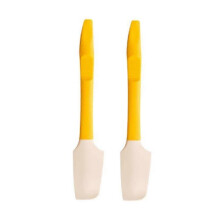 (yellow) 2 in 1 High Temperature Resistant Baking Scraper, Kitchen Mixing Spatula