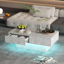 Modern Grey LED Coffee Table