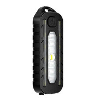 (Black B Style) C-type Rechargeable Tail Lamp Led Portable Flashlight Waterproof Emergency Flashlamp Cycling Running Riding Hiking