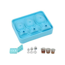 (blue) Ice Cube Mold Tray Novelty - Funny Silicone Ices Cube Tray Bar Whiskey Coffee