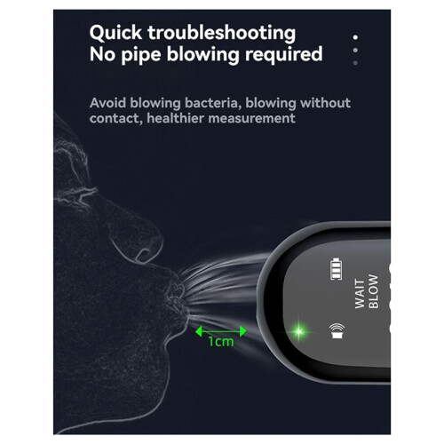 Compact Highly Accurate Sensitive Alcohol Detector Rechargeable Long-Lasting Breathalyzer G1 Multi-Language Tester