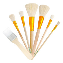 7 Pieces Paint Brushes for Acrylic Painting Mop Brush with Wooden Handle Crafts Face Body Art Oil Painting