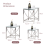 AINPECCA 3Pcs Nesting Table Sets Glass End Table Silver 2