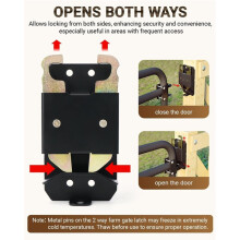 2 Way Farm Gate-, Heavy-Duty Fence Gate- with Self-Locking Nut, for Horse Corrals,Farms,Pastures, Ranches