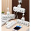EU Plug AC Outlet Multitap Power Strip Electrical Socket USB Home Surge Protector Network Filter B:White 2