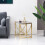 AINPECCA (Gold ) 3Pcs Nesting Table Sets Glass End Table 8