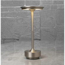 (silvery) Vianys Ecolume, Vueeze Table Lamp, Cordless Table Lamp Rechargeable Bedside Lamp Touch Tricolour