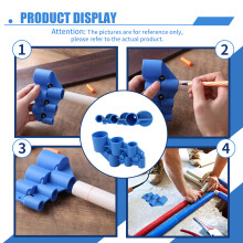 Tuyau D'éBavurage Pleine Grandeur 1/4 Pouces-1 Pouce et Outil de Jauge de Profondeur pour Tuyaux en Cuivre, CPVC, PEX, PE-RT, HDPE