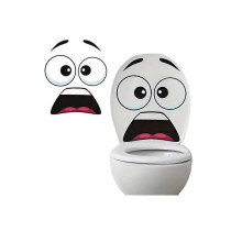 (3pcs) Surprised Face Toilet Decal, Funny Toilet Stickers for Bathroom