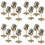 16Pcs Retro Microphone Props Model Vintage Microphone Antique Microphone Toy Microphone Stage Table Decor,Gold 1