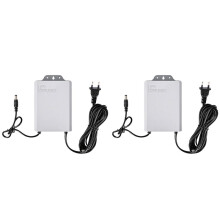 2X 12V-2A UPS-Strömförsörjning för WiFi-Router, Modem, Säkerhetskamera för Strömavbrott, EU-Kontakt
