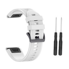(white) 20mm Silicone Watch Band Strap for Garmin Fenix 7 7X 7S 6 6X 6S 5X 5S 3HR