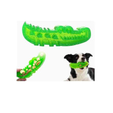 (L) Slow Feed Chew and Fetch Crocodile, Dog Slow Feeder Puzzle Toy