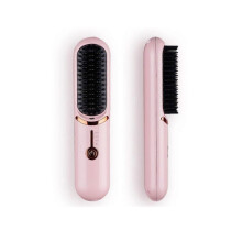 (pink) Styluse Hair Straightener, Styluse Heated Hair Brush, Cordless Hair Straightener