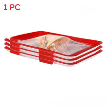 (Red) Fresh Vacuum Food Box With Leakproof Seal For Refrigerator Storage And Freezer