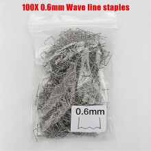 (0.6mm, 100x Wave type) Hot Stapler Gun Plastic Repair Car Bumper Welding Welder Machine Staples 0.6mm/0.8m