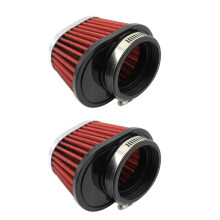 2 Pièces Séries Universel Rond Conique Voiture Moto Filtre Une Air 51mm 2 Pouces Filtre D'Admission-Rouge