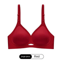 (XL 80C-85AB, Wine Red) Seamless Bra for Women Small Breasts Push Up Bras Comfort No Steel Ring Bralette Soft Sexy Brassiere Female Lingerie