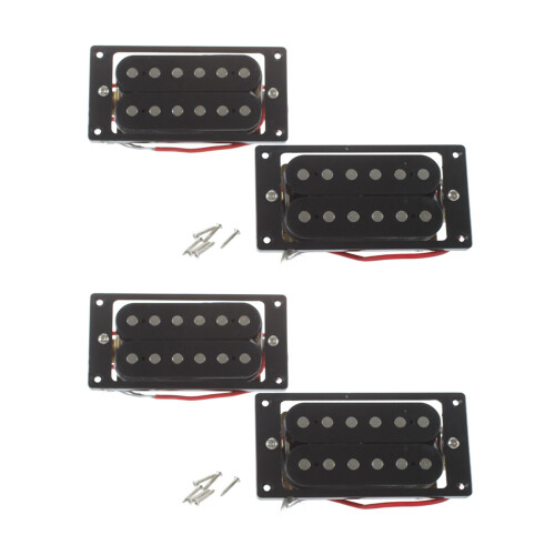 4PCs(2 Set)Black Humbucker Double Coil Electric Guitar Pickups + Frame Screw 1