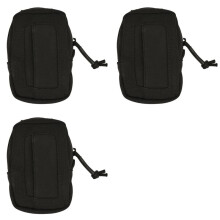 3X Pochette à Gants Jetables avec Rabat Élastique et Fermeture Éclair, Pochette à Gants en Latex pour Secouristes, Accessoire de Premiers Secours