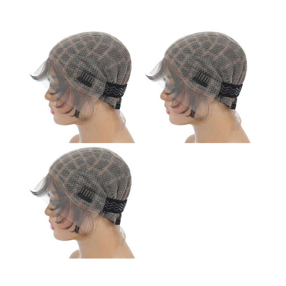 Semoic 3X Braided Wig Cap -Double Full Lace Crochet Wig Cap With Baby Hair - Breathable Lace Cap