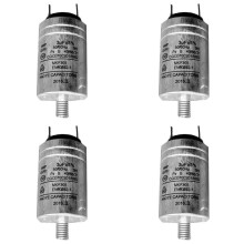 4X Vaatwasseronderdelen Aluminium Behuizing Condensator MKP-3UF 450VAC