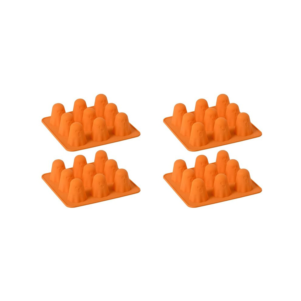 Silicone Molds 4 Packs Non-Stick 3D Chocolate Molds 9-Cavity Cute Mold For Jelly Candy Cake Halloween 6031116506883
