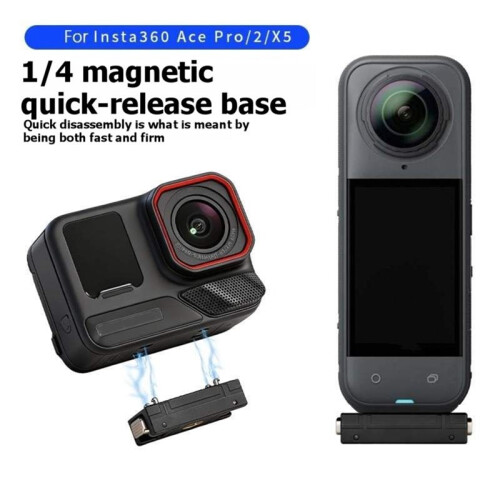 2X Magnetic Quick Release Adapter for  Ace Pro 2 Action Camera 1/4 Inch Tripod QR Adapter Mount Plate Base 2