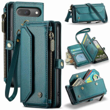 (Green, Green) For Google Pixel 10 Pro Google Pixel 10 Leather Case CASEME C36 Zipper 10 Card Slots Phone Cover wit