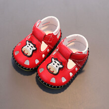 (Red,14)Lauflernschuhe rutschfest Cartoon Muster Freizeitschuhe für drinnen Geschenk