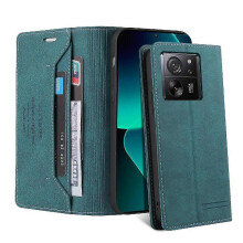 (green) Flip Case for Xiaomi 13T 5G/13T Pro 5G/13T Pro 5G Vintage PU Leather Wallet Cover RFID Blocking Card Holder Kickstand