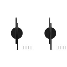 4 Uchwyty do Szafek, Półokrągłe Czarne Gałki do Szafek, Matowe Czarne Uchwyty do Szafek i Szafek 2-1/2 Cala (64 mm)