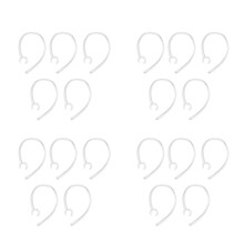 20X Universal Small Clamp  Ear Hook Loop Clip Replacement Clear