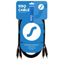 SSQ RCARCA3 - Cable 2x RCA - 2x RCA - 3 m Black