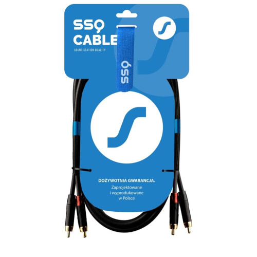SSQ RCARCA3 - Cable 2x RCA - 2x RCA - 3 m  Black