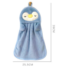 3X Handhandduk Hängande Absorberande Baby Handduk Söt Penguin Duck Hudvänlig Mjuk Barn, Blå
