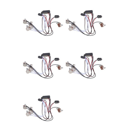 5X Preamp 3 Band Equalizer EQ Harness Guitar Bass Tone Control System for Active Pickup