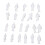 1000Pcs HO Scale 1:100 White Model People Unpainted Train Figures 3