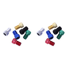 12Pcs Alloy Adapter Presta to Schrader Valve Adapter Converter Bicycle Bike Tire Tube Colorful