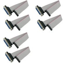 6x Draad Platte Lintkabel DB25 Vrouwelijk Naar FC-26 Vrouwelijke Connector voor LCD-Monitoren, Printplaten, Computers Aansluiten.
