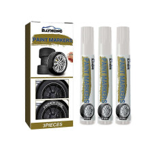 3pcs/set White Paint Pens Paint Markers Waterproof Car Tire Oil-Based Paint Pen Set Quick Dry