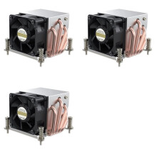 3X LGA2011-R63 Kühler 150W für LGA 2011 Radiator 2U 4 Heatpipe LGA2011 Quadratischer Typ 80mm X 80mm Montageabstand Kühlkörper