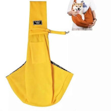 (yellow) Aberfields Cat Carrier Pouch,Anti-Scratching Grooming Pouch Tote Cat Bag