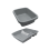 JVL Plastic Dish Drainer and Rectangular Washing Up Bowl Kitchen Set, Grey 1