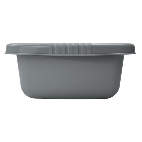 JVL Plastic Dish Drainer and Rectangular Washing Up Bowl Kitchen Set, Grey 2