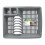 JVL Plastic Dish Drainer and Rectangular Washing Up Bowl Kitchen Set, Grey 17