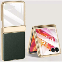 (Green, motorazr50ultra) For Motorola Moto Razr+ 2024/Razr Plus 2024 Case With Hinges Protection PU Cover